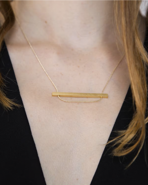 Collar LLueve Horizontal oro/plata